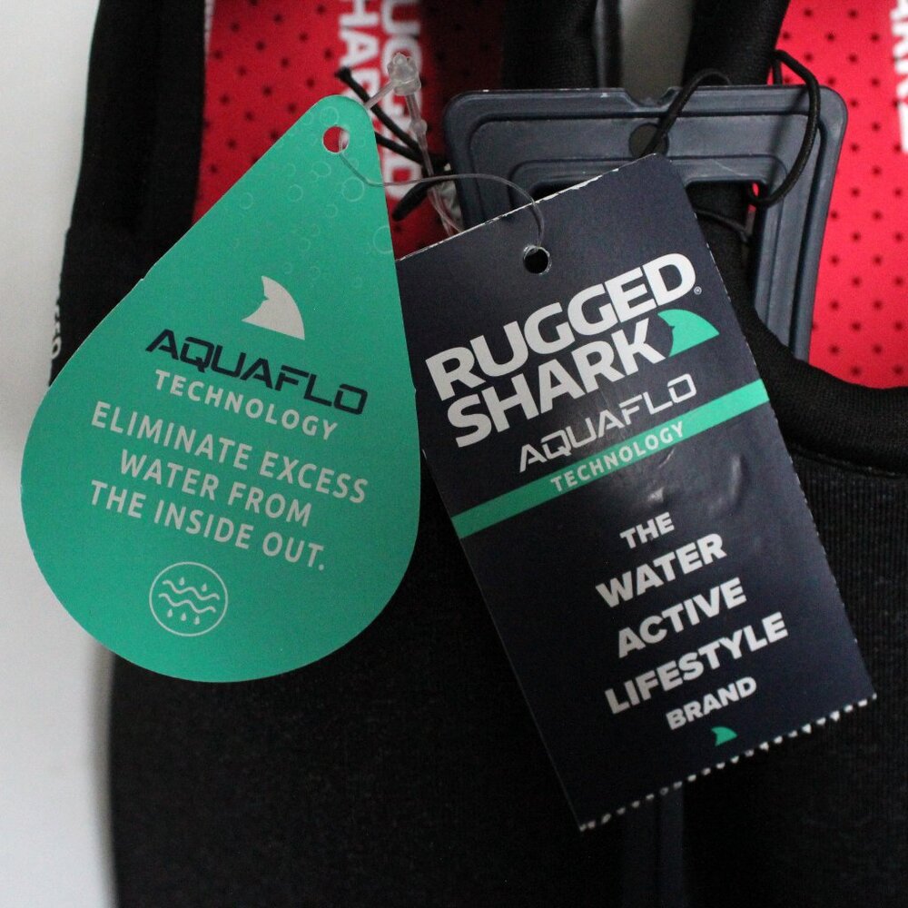 NWT Rugged Shark Aquaflo Technology Men's Size 12 Black Aqua Sock - Picture 4 of 10